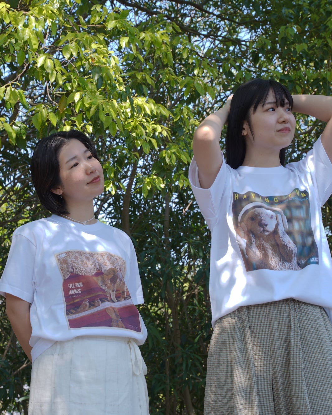 はしもとみお レコードTシャツ/猫とピアノ