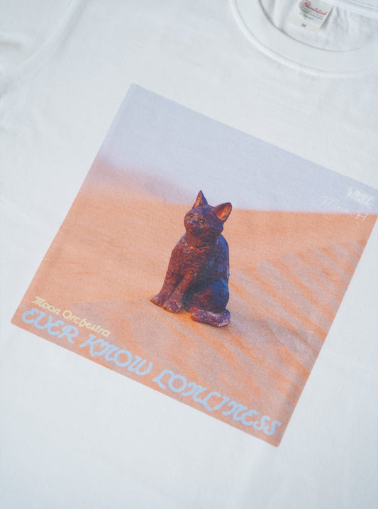 はしもとみお レコードTシャツ/砂漠と黒猫