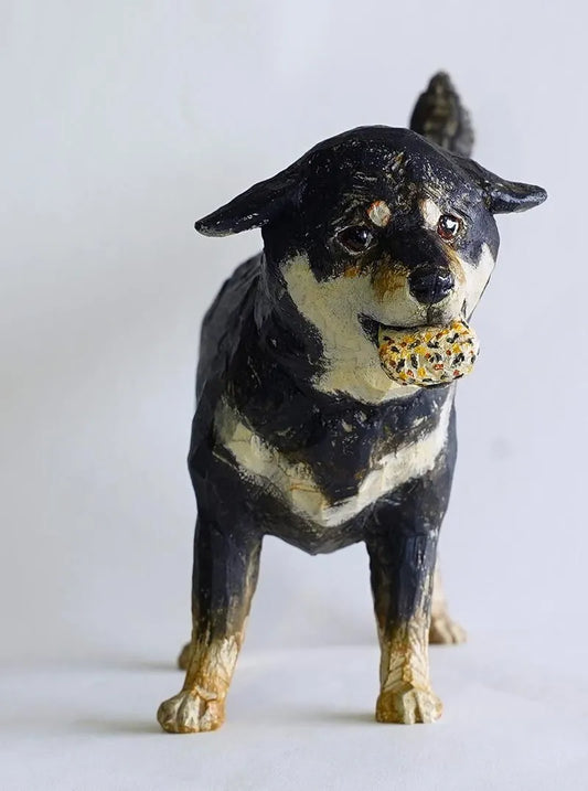 〈数量限定・ご予約〉おにぎりくわえた月くん（ブロンズ像）