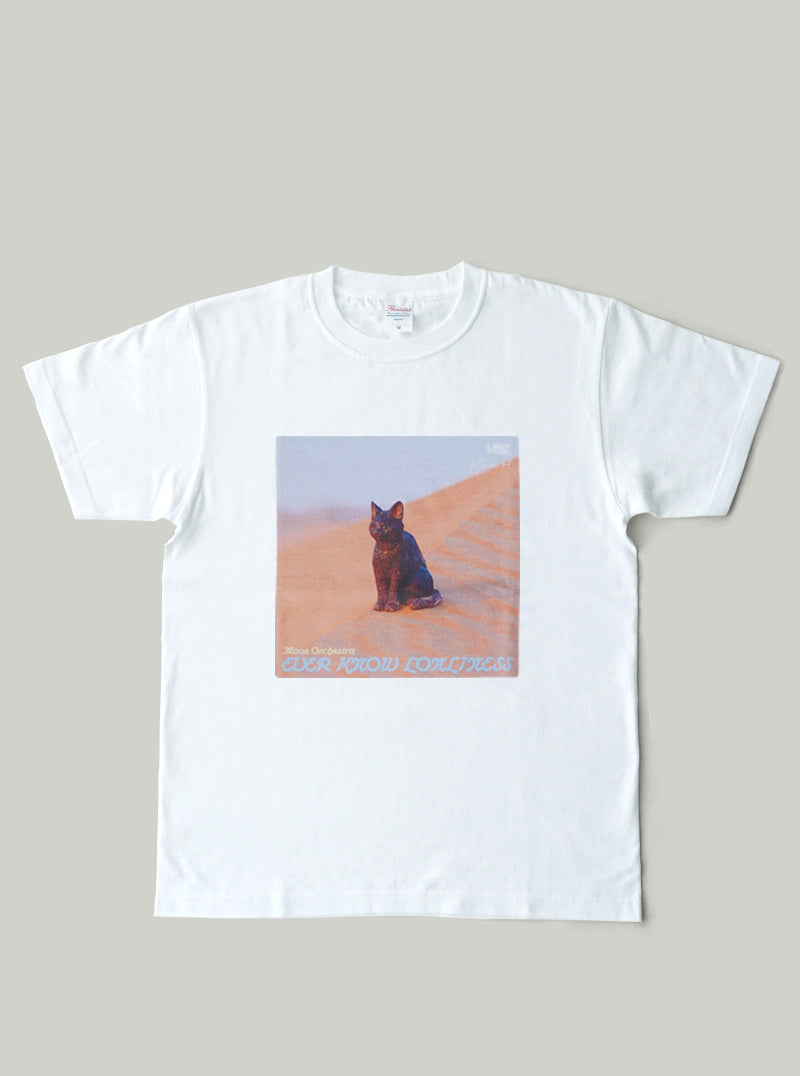はしもとみお レコードTシャツ/砂漠と黒猫