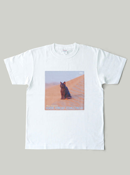 はしもとみお レコードTシャツ/砂漠と黒猫