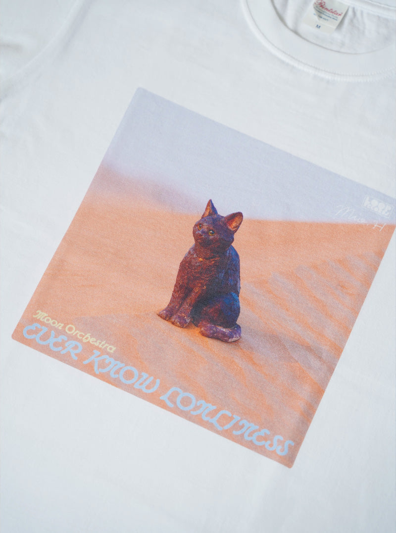 はしもとみお レコードTシャツ/砂漠と黒猫