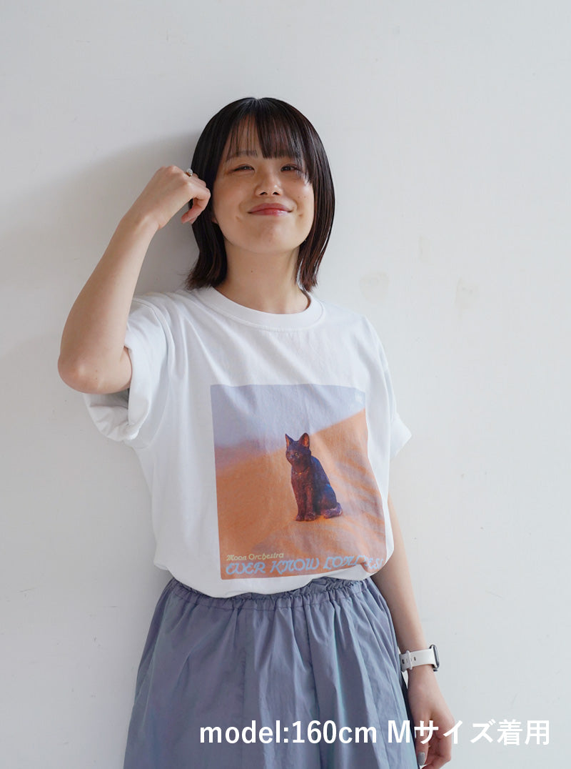 はしもとみお レコードTシャツ/砂漠と黒猫