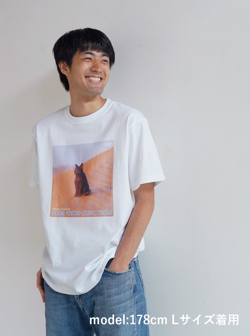 はしもとみお レコードTシャツ/砂漠と黒猫